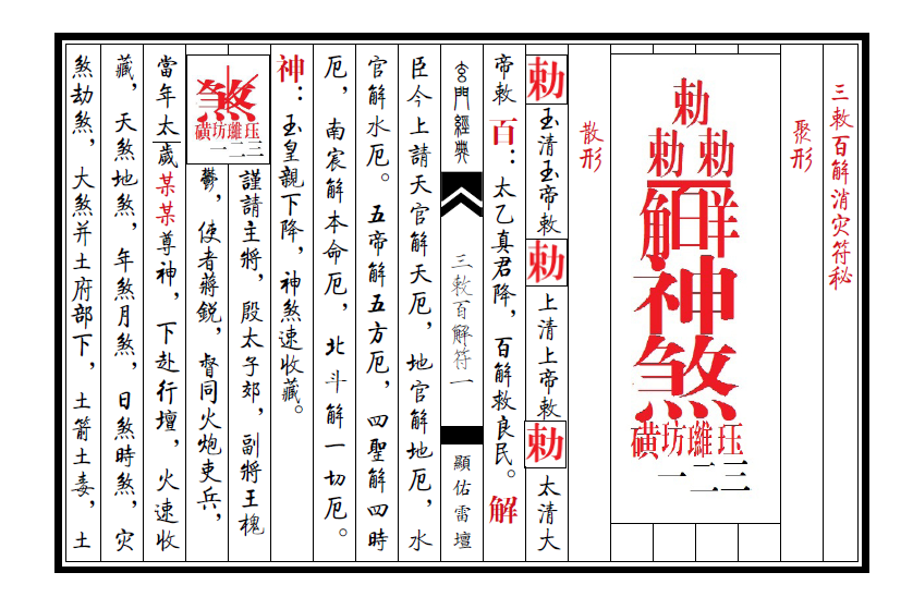 天师三敕百解消灾符秘 道教灵符画法内秘 派内不外传秘籍详细解说